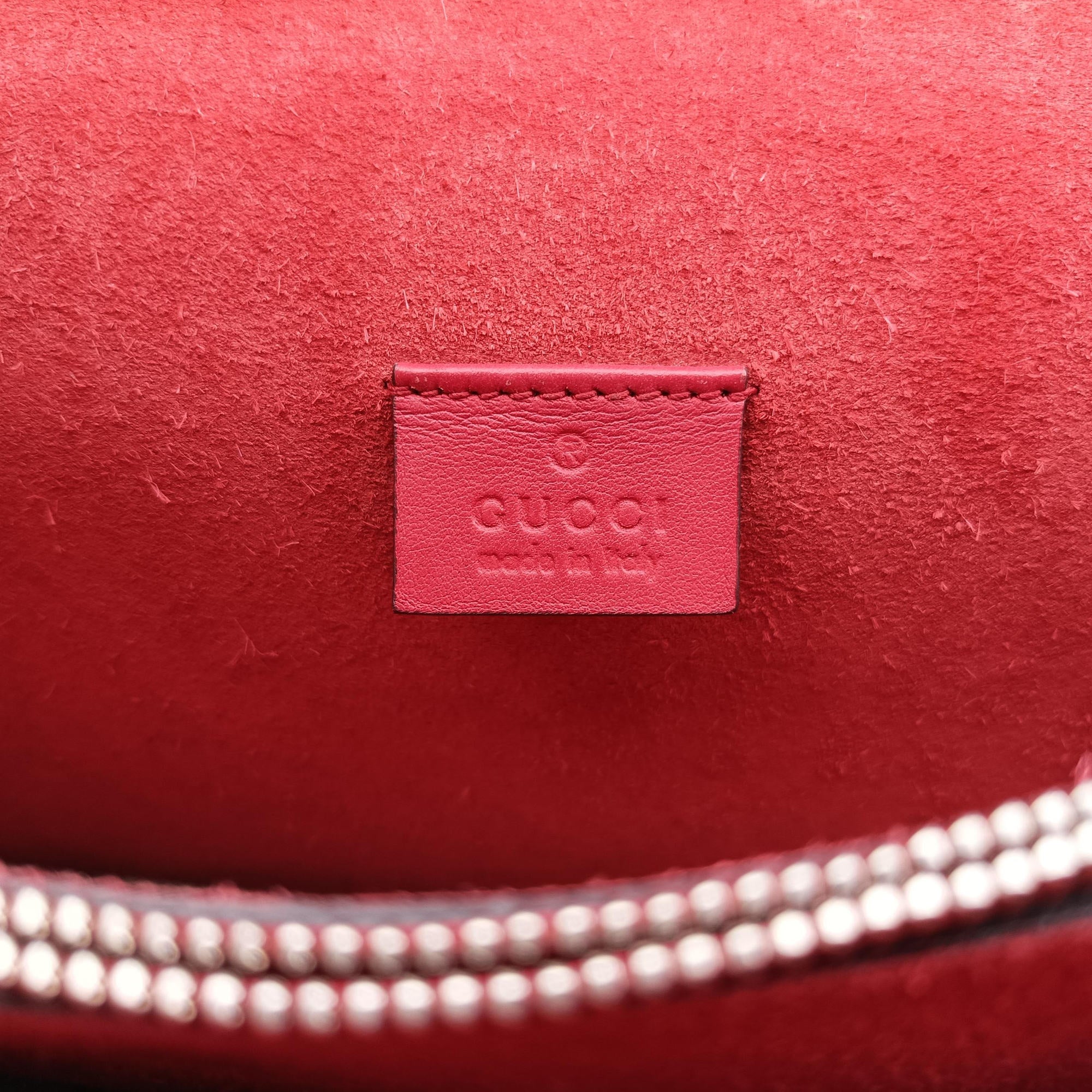 Pre-owned Gucci Dionysus beige×red PVC coated canvas × suede 400249 shoulderbag | stylenewstar