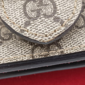 Pre-owned Gucci Dionysus beige×red PVC coated canvas × suede 400249 shoulderbag | stylenewstar