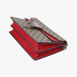 Pre-owned Gucci Dionysus beige×red PVC coated canvas × suede 400249 shoulderbag | stylenewstar