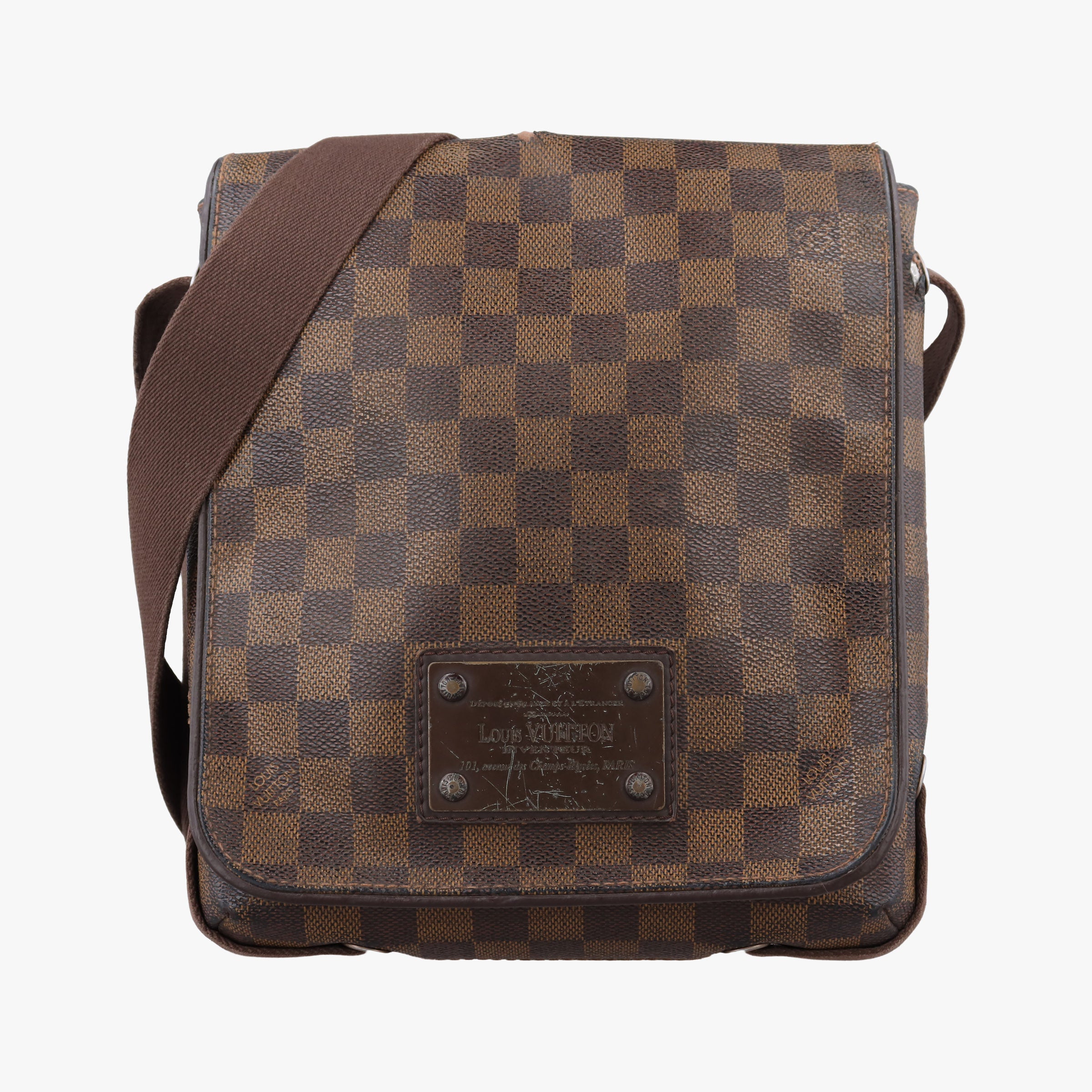 Pre-owned Louis Vuitton BROOKLYN PM EBENE Damier Canvas N51210 shoulderbag | stylenewstar