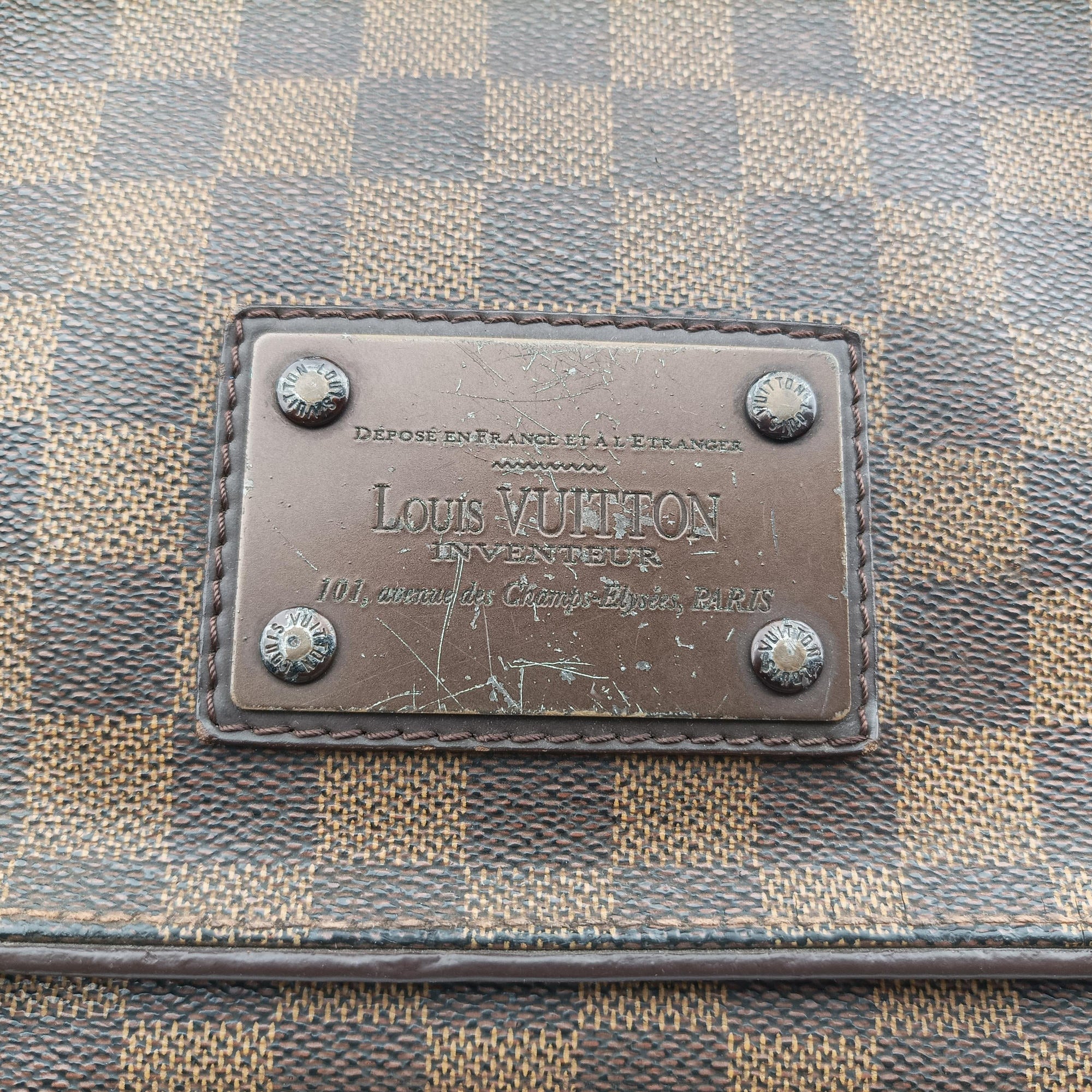 Pre-owned Louis Vuitton BROOKLYN PM EBENE Damier Canvas N51210 shoulderbag | stylenewstar