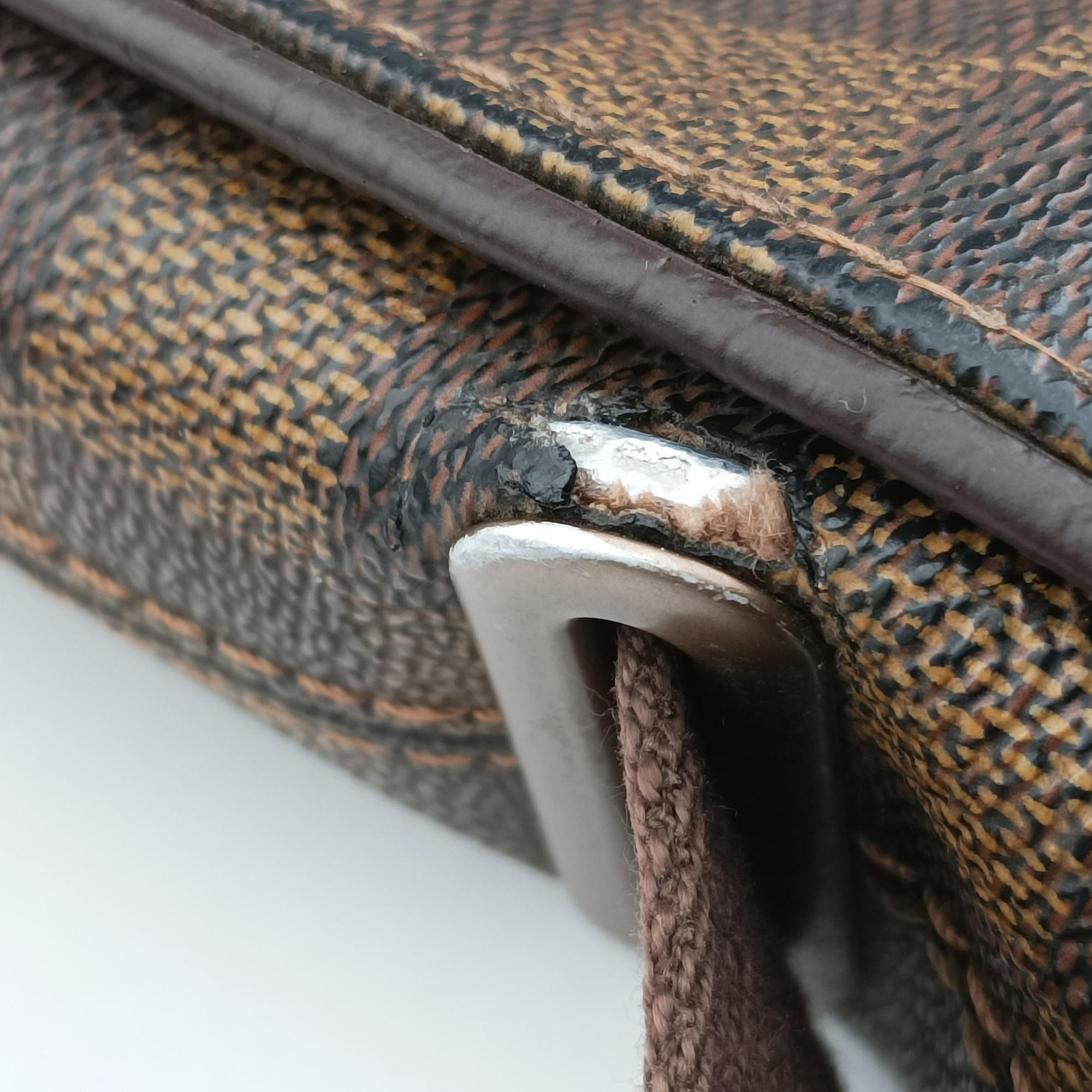 Pre-owned Louis Vuitton BROOKLYN PM EBENE Damier Canvas N51210 shoulderbag | stylenewstar