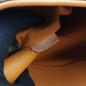 Pre-owned Louis Vuitton PALLAS brown×SAFRAN Monogram Canvas×calf leather M40929 shoulderbag | stylenewstar