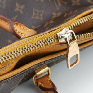 Pre-owned Louis Vuitton PALLAS brown×SAFRAN Monogram Canvas×calf leather M40929 shoulderbag | stylenewstar