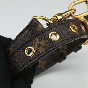 Pre-owned Louis Vuitton PALLAS brown×SAFRAN Monogram Canvas×calf leather M40929 shoulderbag | stylenewstar