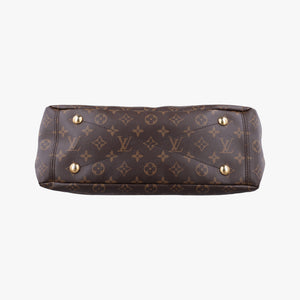 Pre-owned Louis Vuitton PALLAS brown×SAFRAN Monogram Canvas×calf leather M40929 shoulderbag | stylenewstar