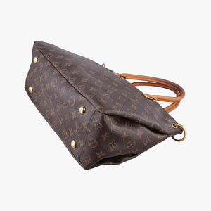 Pre-owned Louis Vuitton PALLAS brown×SAFRAN Monogram Canvas×calf leather M40929 shoulderbag | stylenewstar