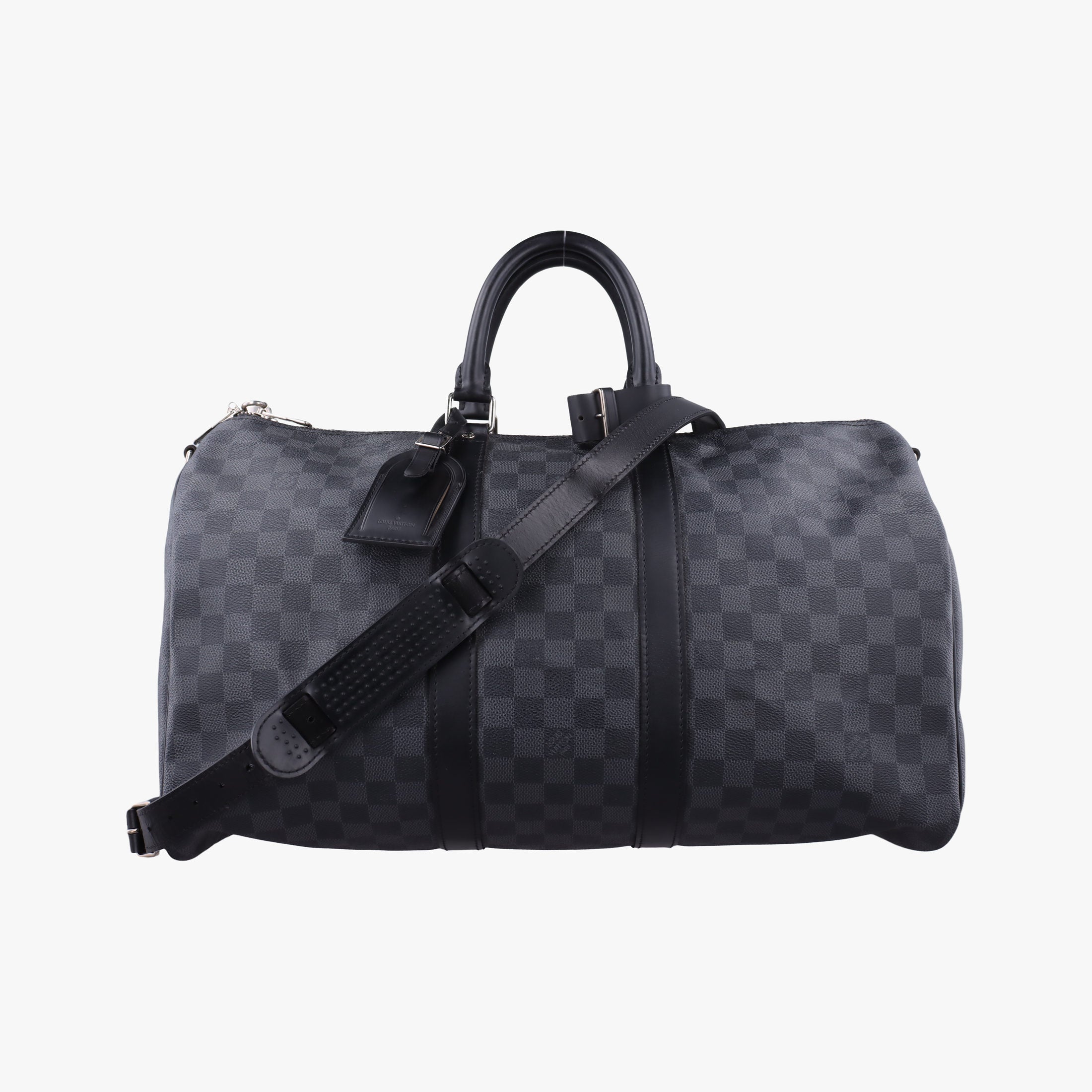 Pre-owned Louis Vuitton Keepall Bandouliere 45 Noir Damier Graphite N41418 shoulderbag | stylenewstar