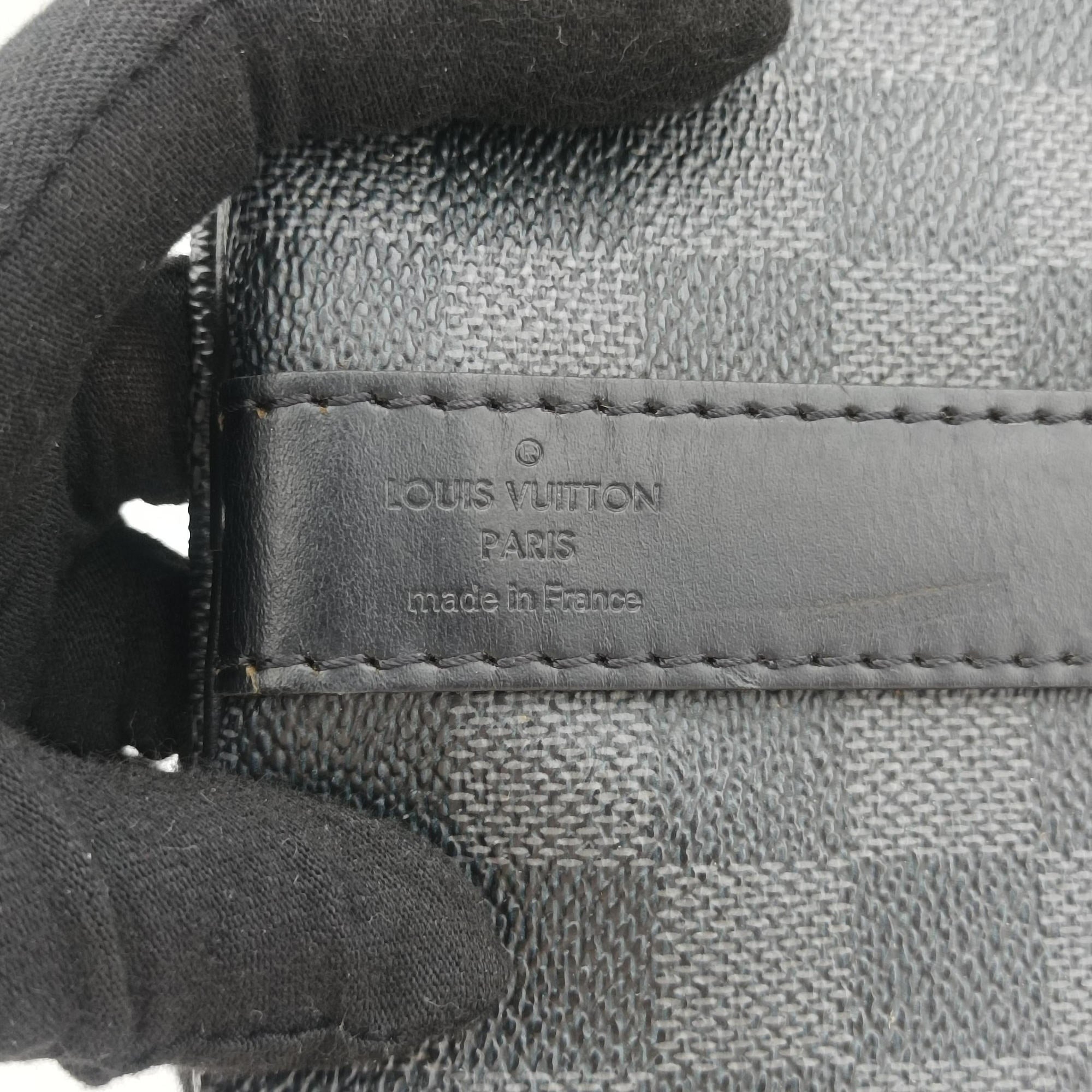 Pre-owned Louis Vuitton Keepall Bandouliere 45 Noir Damier Graphite N41418 shoulderbag | stylenewstar