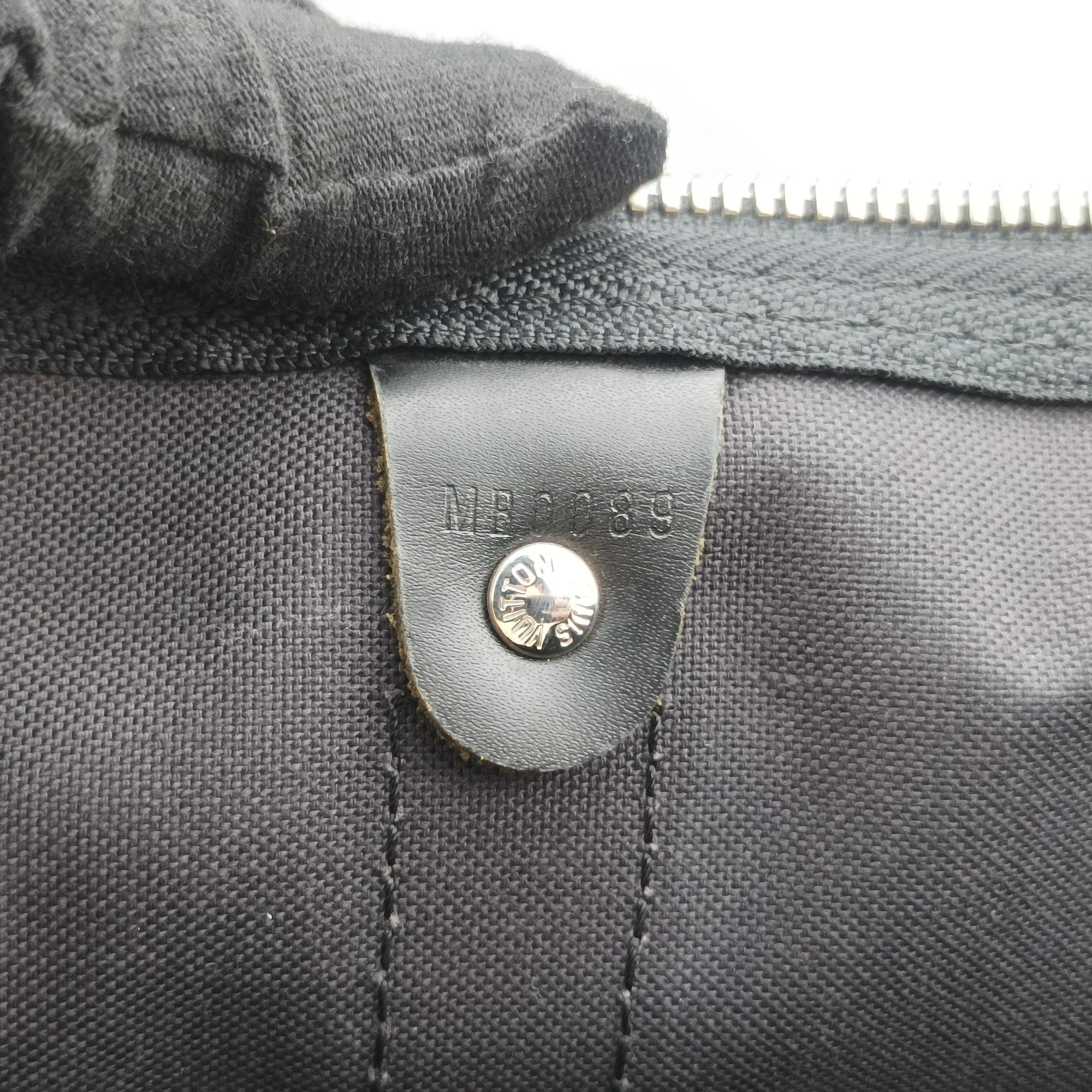 Pre-owned Louis Vuitton Keepall Bandouliere 45 Noir Damier Graphite N41418 shoulderbag | stylenewstar