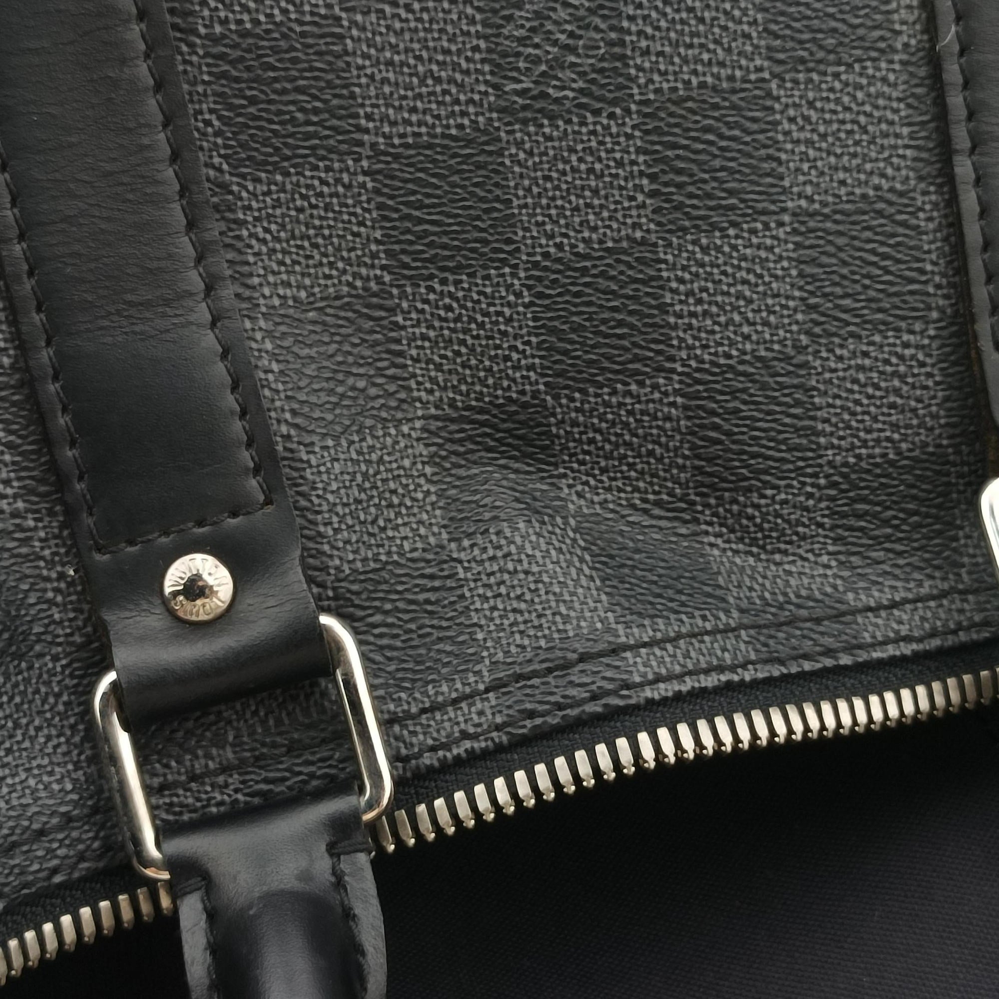 Pre-owned Louis Vuitton Keepall Bandouliere 45 Noir Damier Graphite N41418 shoulderbag | stylenewstar