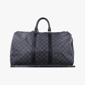 Pre-owned Louis Vuitton Keepall Bandouliere 45 Noir Damier Graphite N41418 shoulderbag | stylenewstar