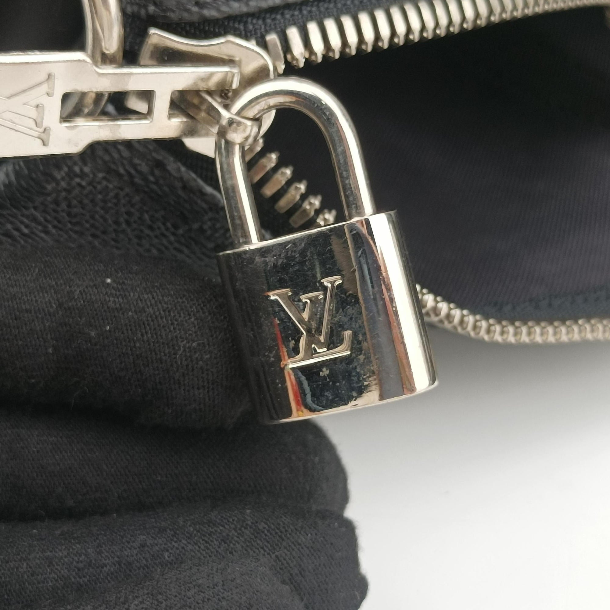 Pre-owned Louis Vuitton Keepall Bandouliere 45 Noir Damier Graphite N41418 shoulderbag | stylenewstar