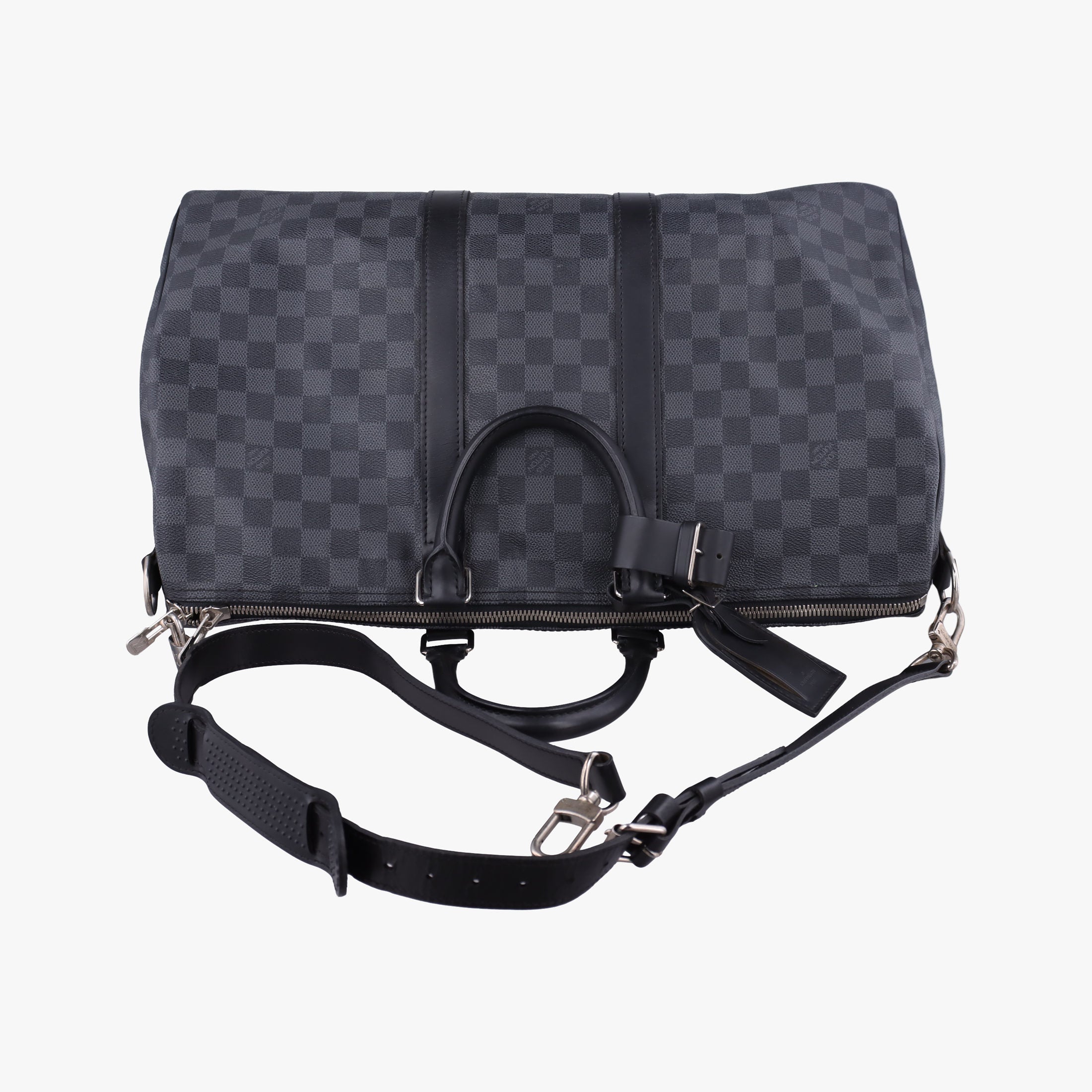 Pre-owned Louis Vuitton Keepall Bandouliere 45 Noir Damier Graphite N41418 shoulderbag | stylenewstar