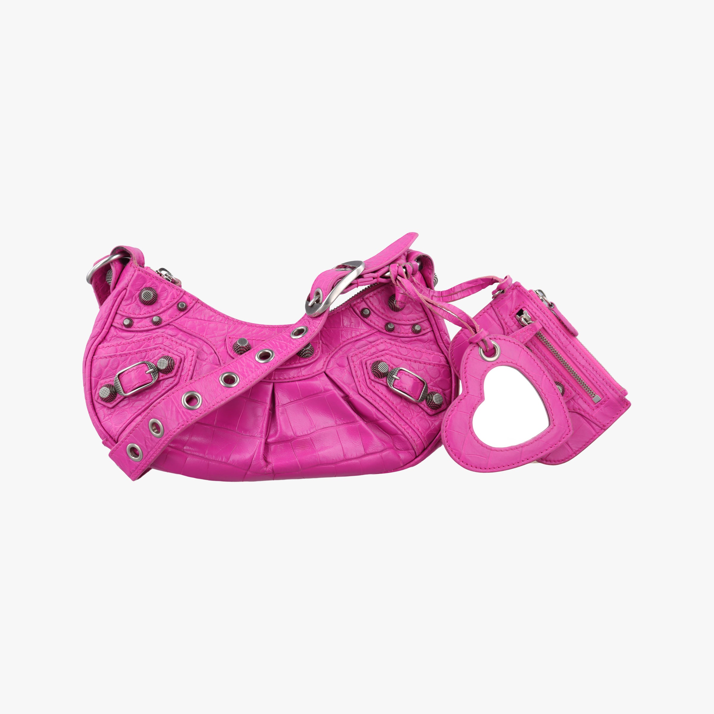 Pre-owned Balenciaga Le Cagole Pink Leather  shoulderbag | stylenewstar