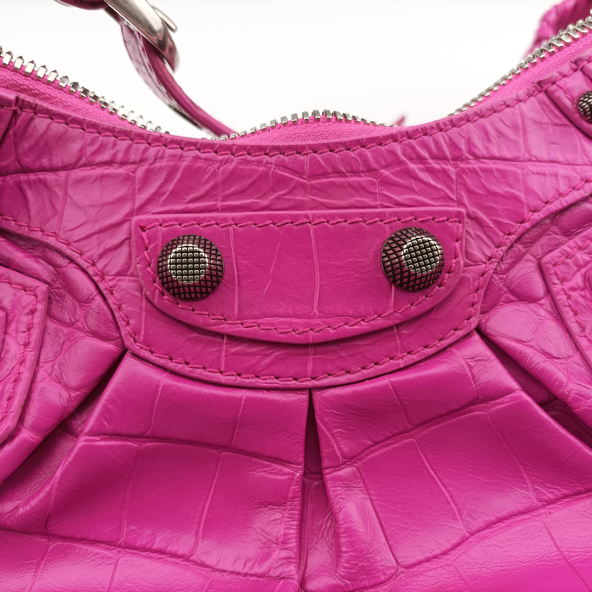 Pre-owned Balenciaga Le Cagole Pink Leather  shoulderbag | stylenewstar