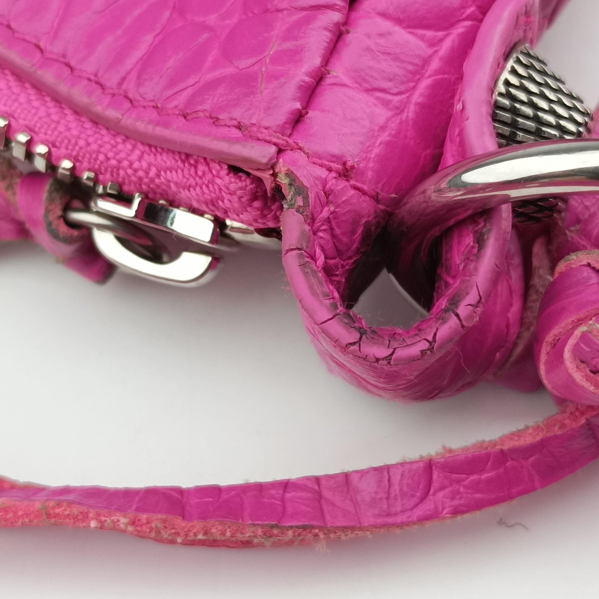Pre-owned Balenciaga Le Cagole Pink Leather  shoulderbag | stylenewstar