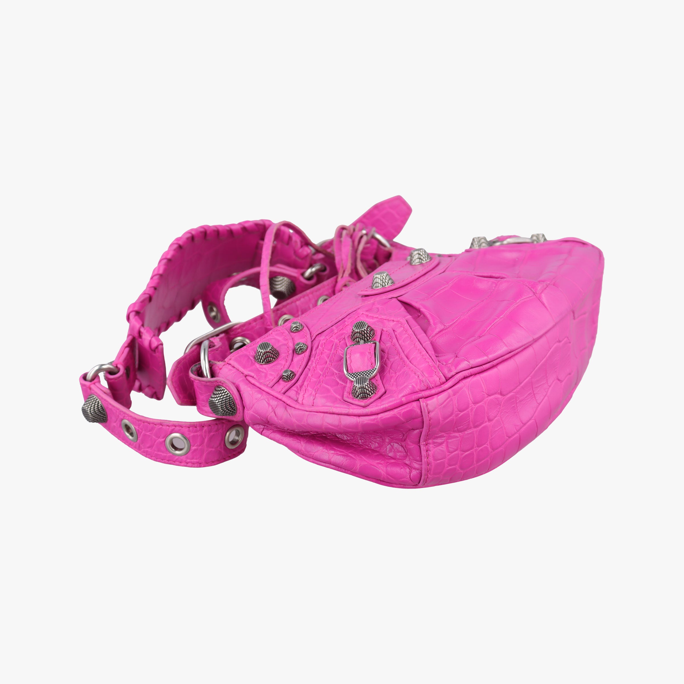 Pre-owned Balenciaga Le Cagole Pink Leather  shoulderbag | stylenewstar