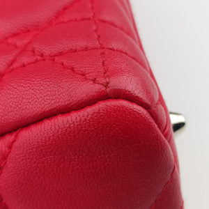Pre-owned Christian Dior Lady Dior Red lambskin  shoulderbag | stylenewstar