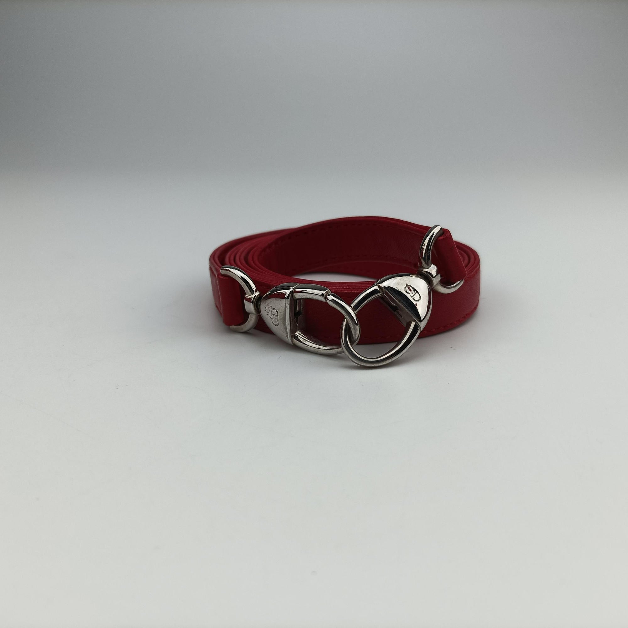 Pre-owned Christian Dior Lady Dior Red lambskin  shoulderbag | stylenewstar