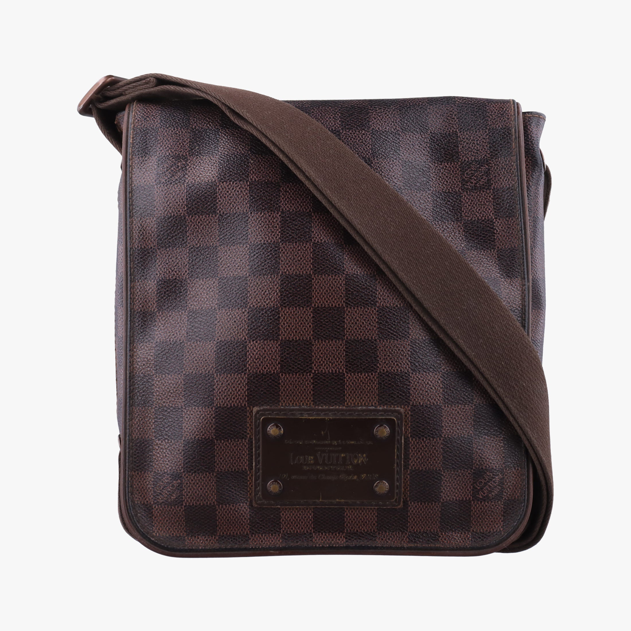 Vintage Louis Vuitton BROOKLYN PM EBENE Damier Canvas N51210 shoulderbag | stylenewstar