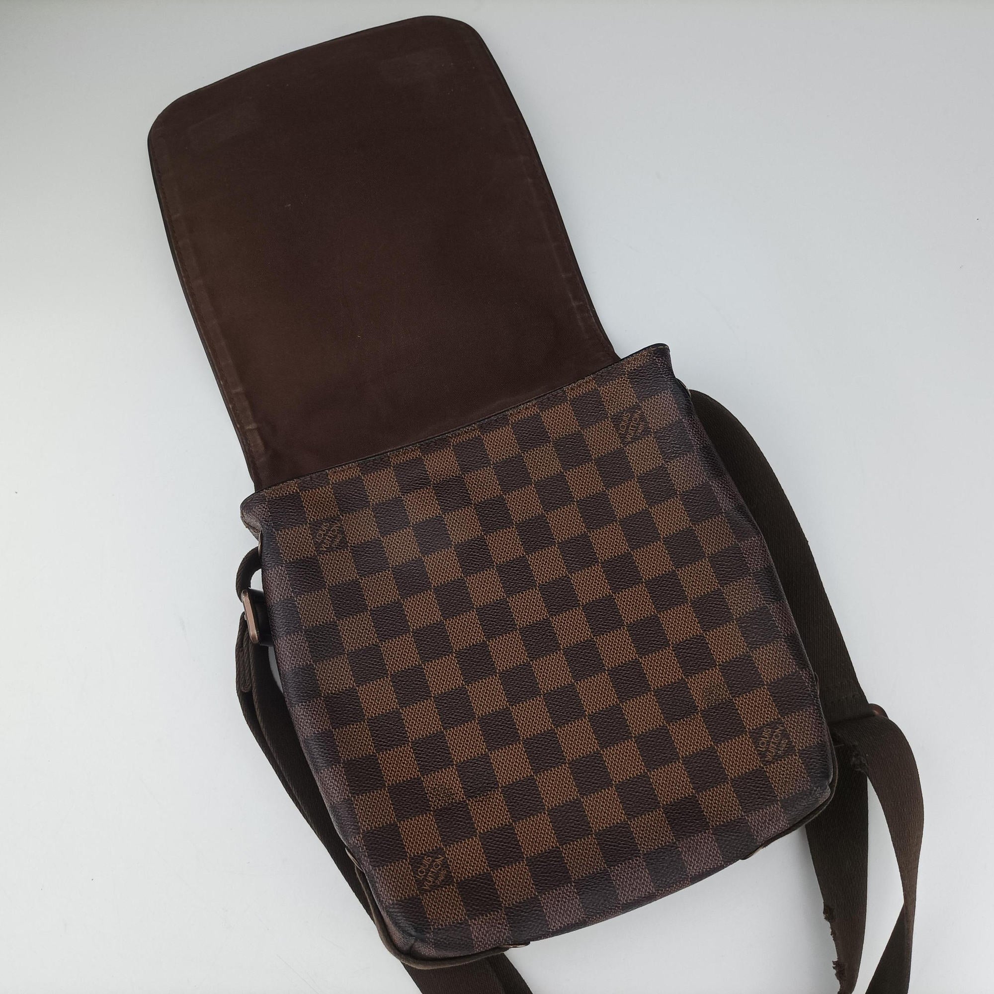 Vintage Louis Vuitton BROOKLYN PM EBENE Damier Canvas N51210 shoulderbag | stylenewstar
