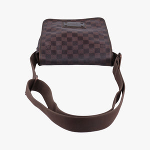 Vintage Louis Vuitton BROOKLYN PM EBENE Damier Canvas N51210 shoulderbag | stylenewstar
