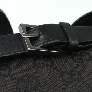 Pre-owned Gucci belt buckle GG pattern Grey Canvas×Leather 107756 handbag | stylenewstar