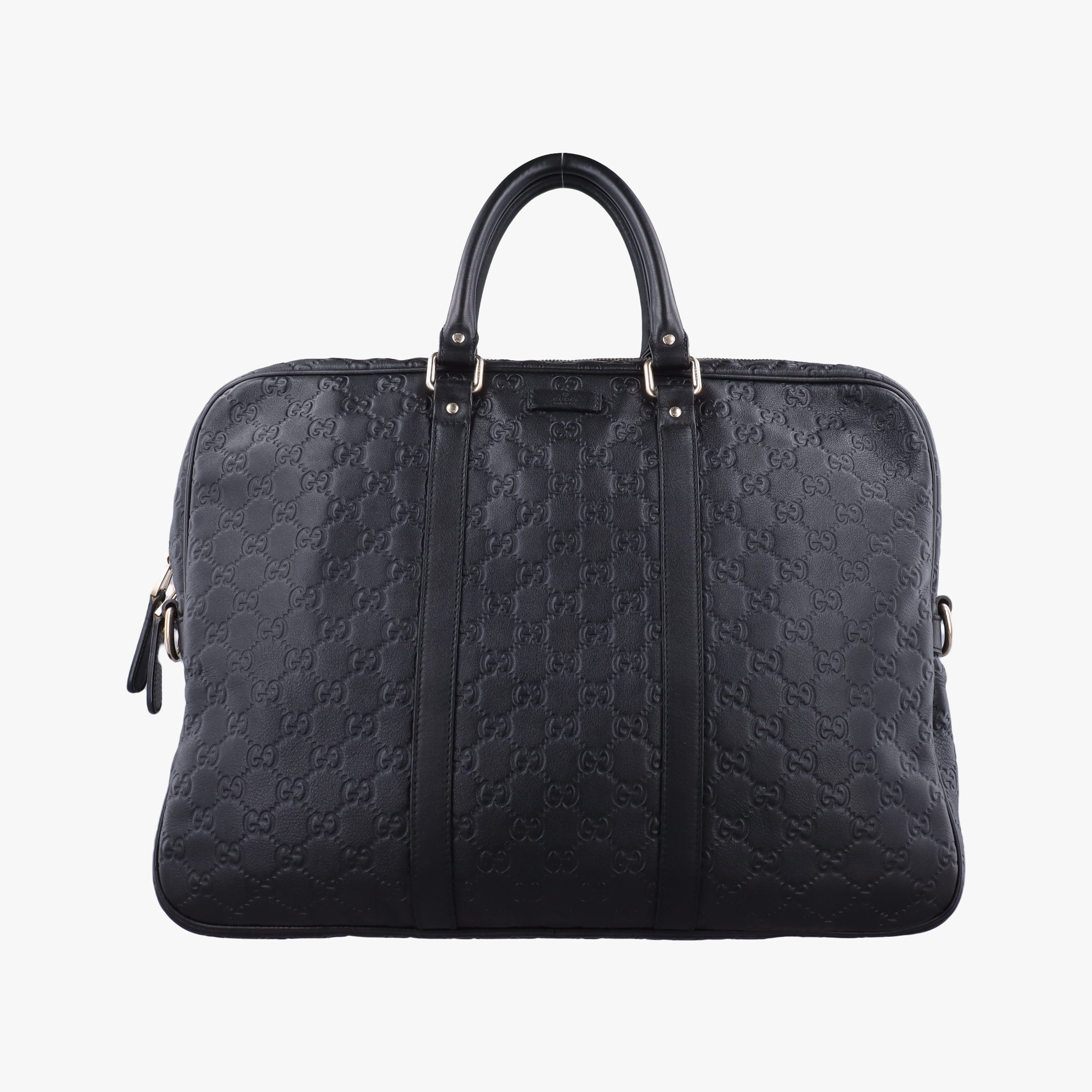 Pre-owned Gucci Diamante Black Leather 208468 handbag | stylenewstar