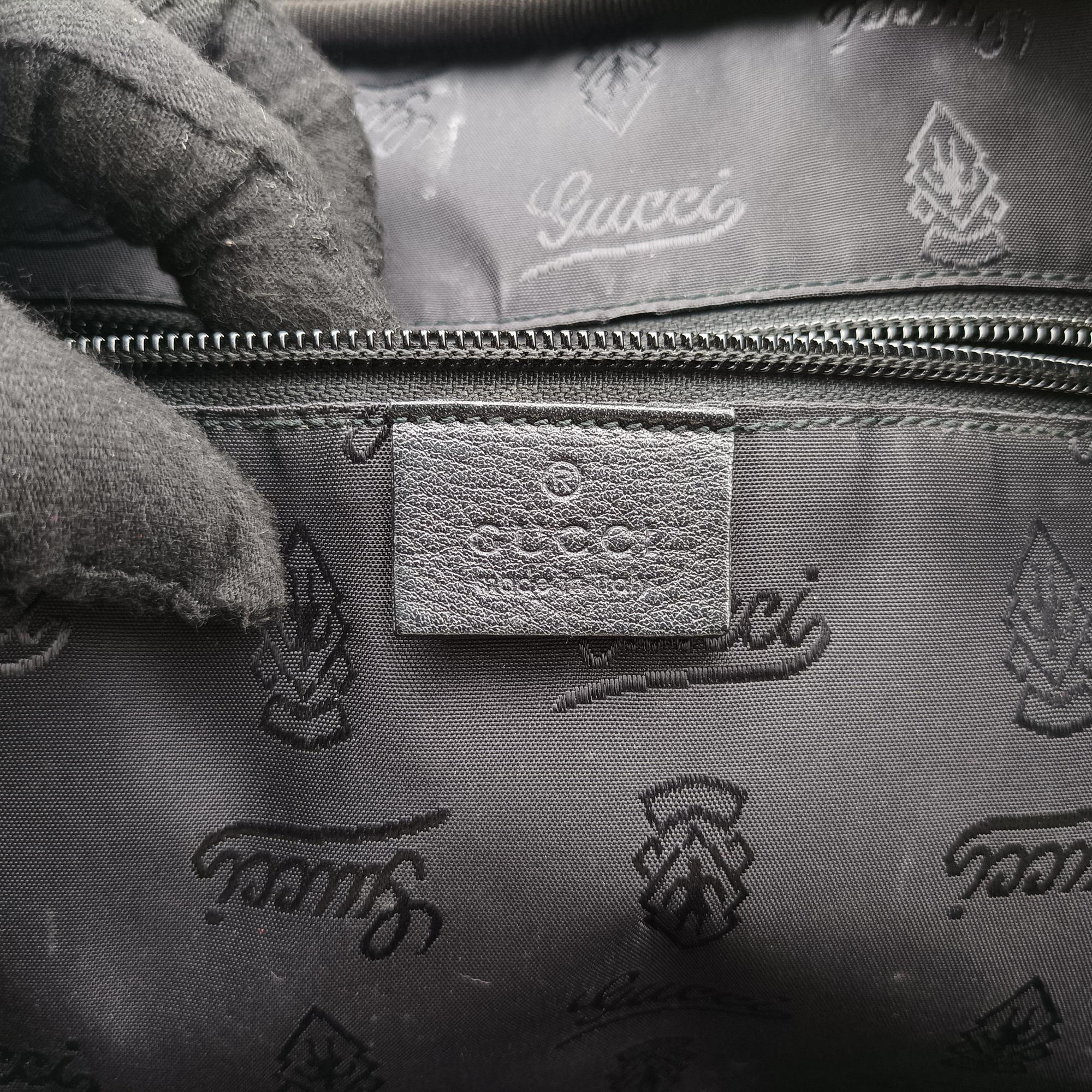 Pre-owned Gucci Diamante Black Leather 208468 handbag | stylenewstar