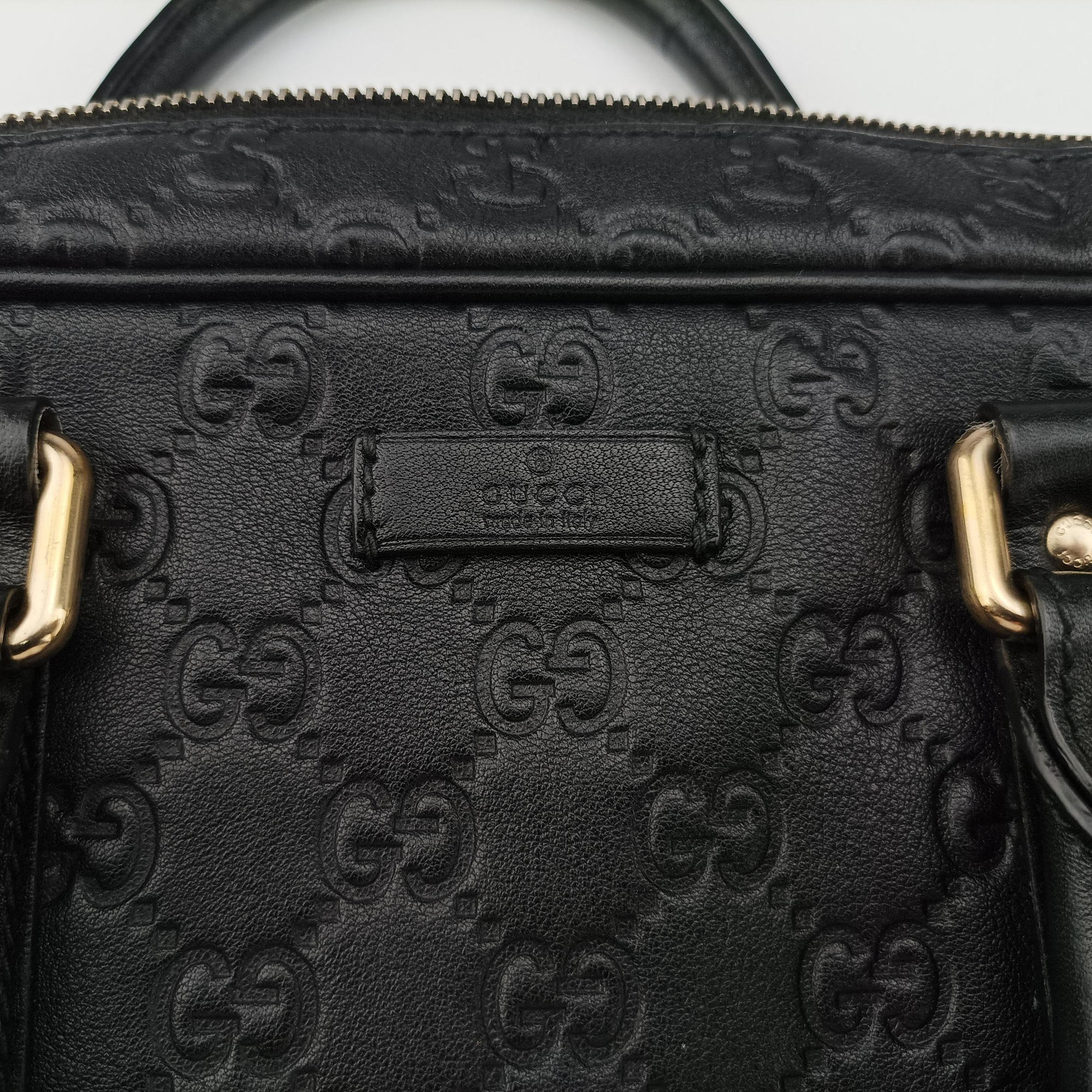 Pre-owned Gucci Diamante Black Leather 208468 handbag | stylenewstar
