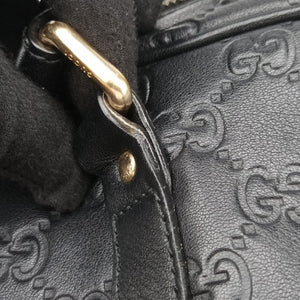Pre-owned Gucci Diamante Black Leather 208468 handbag | stylenewstar