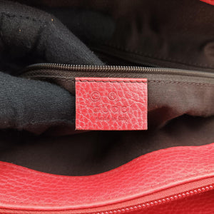 Pre-owned Gucci charm dome Red Leather 341503 shoulderbag | stylenewstar