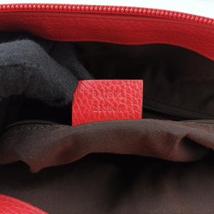 Pre-owned Gucci charm dome Red Leather 341503 shoulderbag | stylenewstar