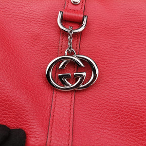 Pre-owned Gucci charm dome Red Leather 341503 shoulderbag | stylenewstar