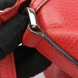 Pre-owned Gucci charm dome Red Leather 341503 shoulderbag | stylenewstar