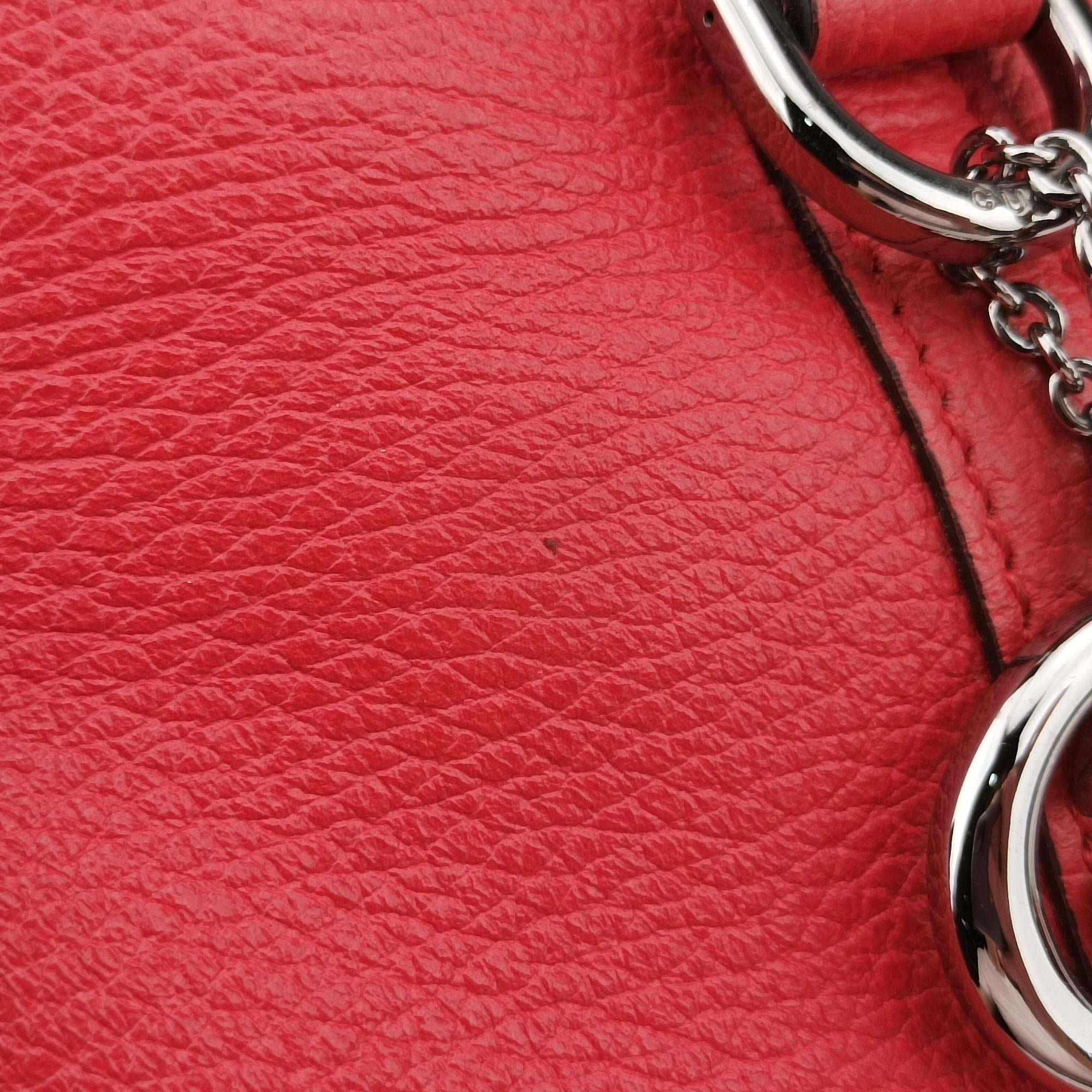 Pre-owned Gucci charm dome Red Leather 341503 shoulderbag | stylenewstar