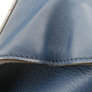 Pre-owned Fendi Trois Jours Navy Leather 8BH279 shoulderbag | stylenewstar