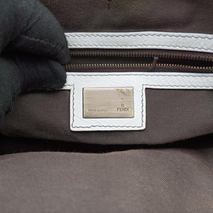 Pre-owned Fendi Borsa Frame Doctor White Leather 8BN191 handbag | stylenewstar