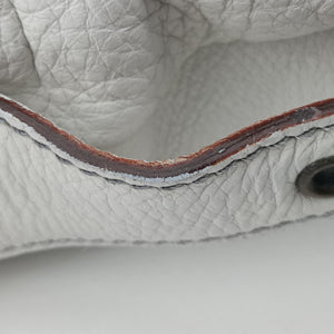 Pre-owned Fendi Borsa Frame Doctor White Leather 8BN191 handbag | stylenewstar
