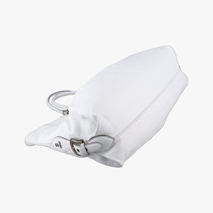 Pre-owned Fendi Borsa Frame Doctor White Leather 8BN191 handbag | stylenewstar