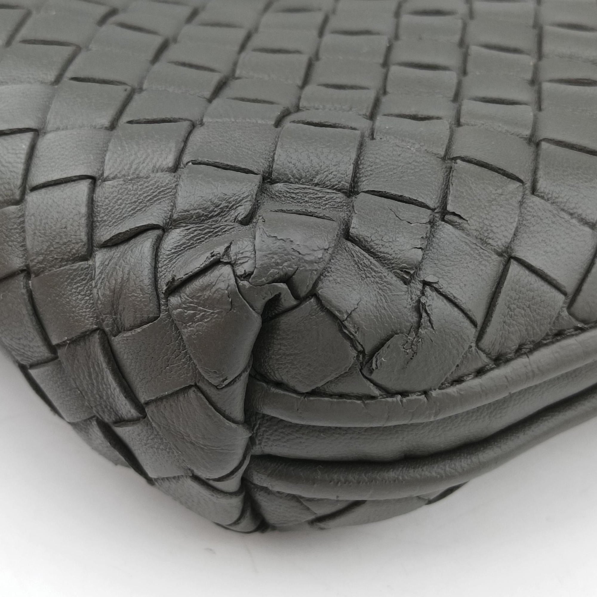 Secondhand Bottega Veneta NODINI Intrecciato Grey lambskin  shoulderbag | stylenewstar