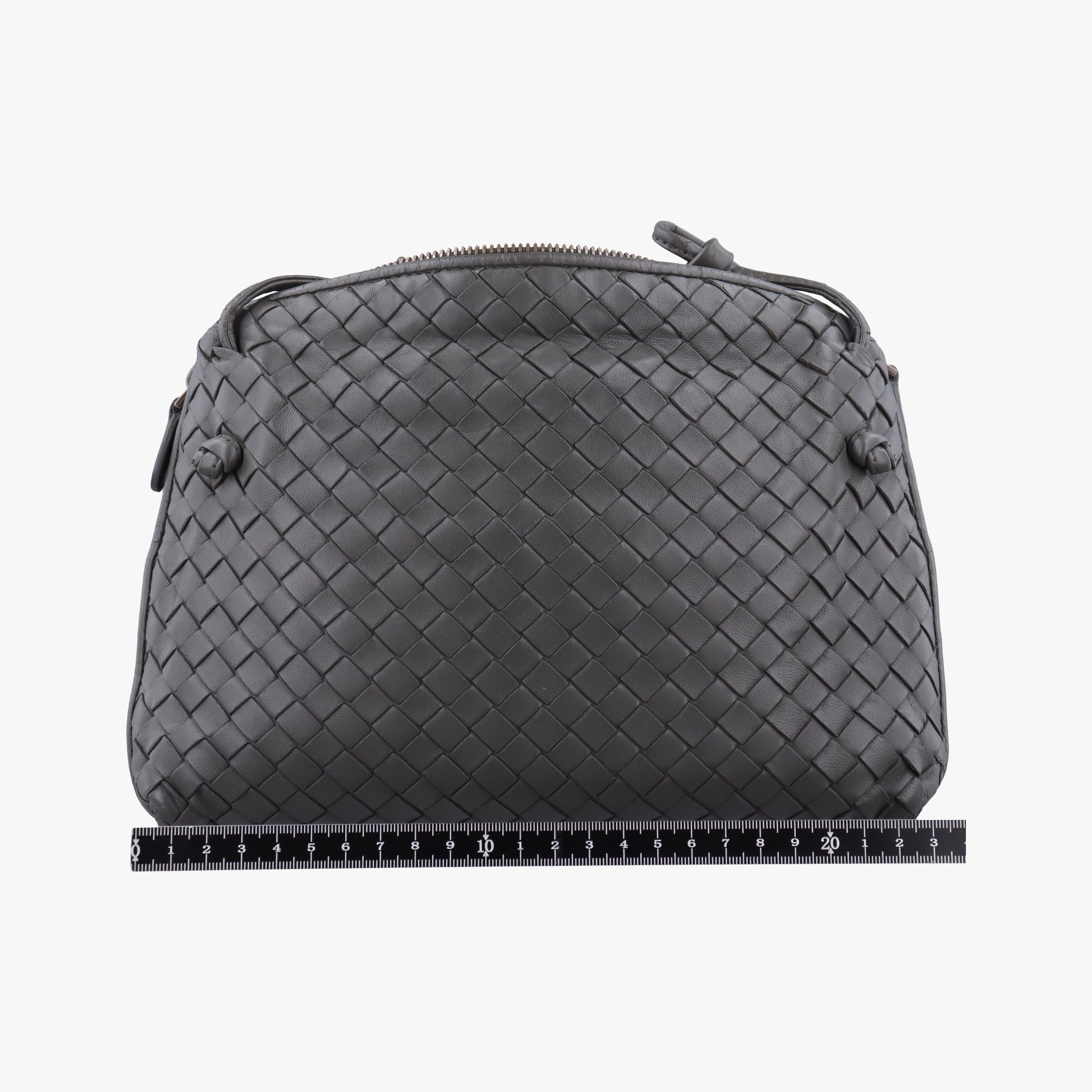 Secondhand Bottega Veneta NODINI Intrecciato Grey lambskin  shoulderbag | stylenewstar