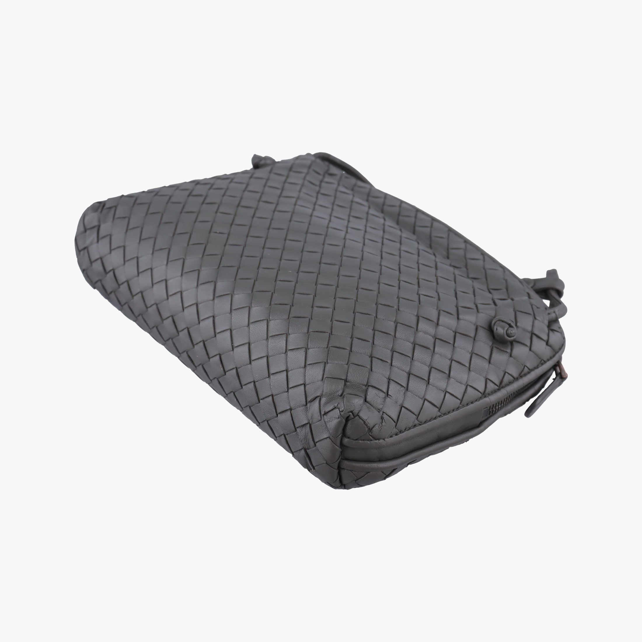 Secondhand Bottega Veneta NODINI Intrecciato Grey lambskin  shoulderbag | stylenewstar
