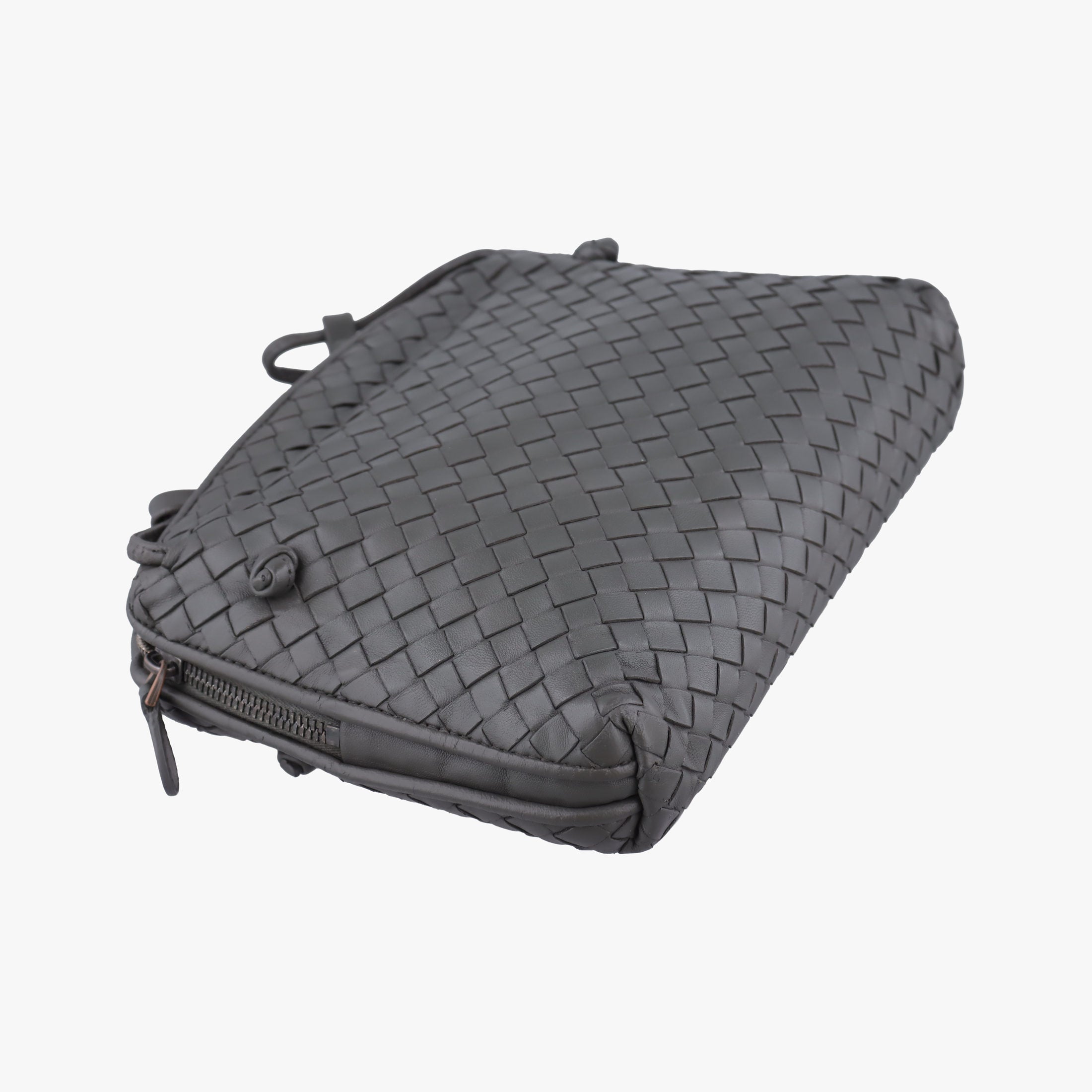 Secondhand Bottega Veneta NODINI Intrecciato Grey lambskin  shoulderbag | stylenewstar