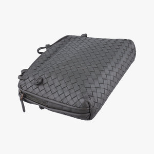 Secondhand Bottega Veneta NODINI Intrecciato Grey lambskin  shoulderbag | stylenewstar