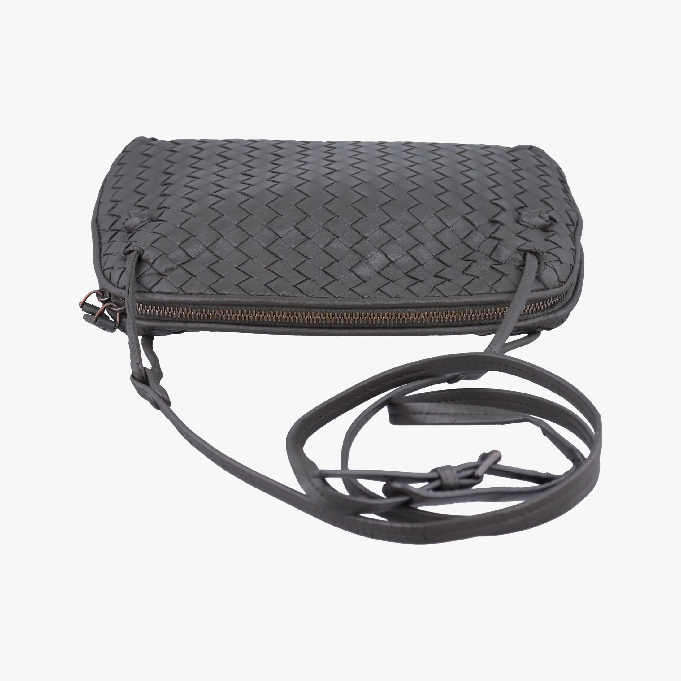 Secondhand Bottega Veneta NODINI Intrecciato Grey lambskin  shoulderbag | stylenewstar