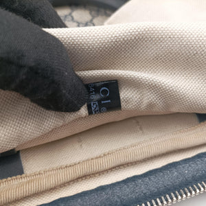 Secondhand Gucci GG plus GG Supreme Briefcase Beige×Black PVC coated canvas 201480 handbag | stylenewstar