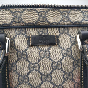 Secondhand Gucci GG plus GG Supreme Briefcase Beige×Black PVC coated canvas 201480 handbag | stylenewstar