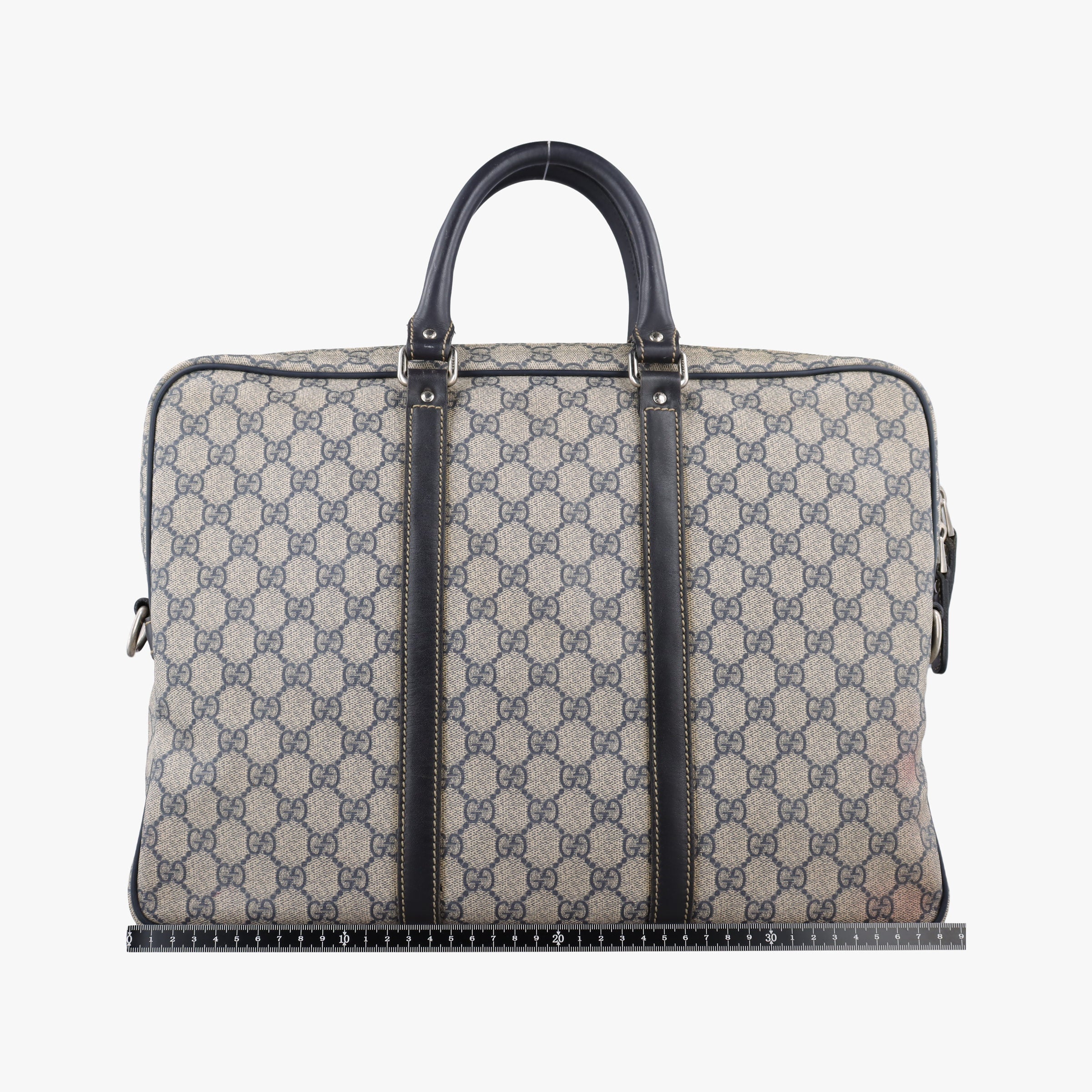 Secondhand Gucci GG plus GG Supreme Briefcase Beige×Black PVC coated canvas 201480 handbag | stylenewstar